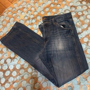 Wrangler Men's Dark Blue Straight Jeans